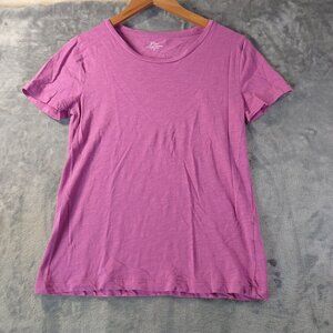 JCrew Women Vintage Cotton T-Shirt S Purple Casual Basic Everyday Closet‎ Staple